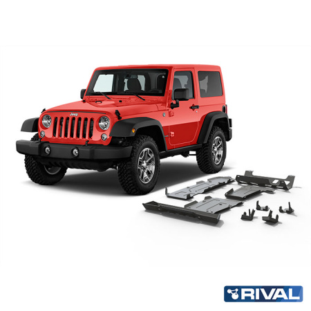 Skid Plates (Sets) Jeep Wrangler 2017-2021; 2 l. / gasoline; 2,1 l. / diesel; 3,6 l. / gasoline